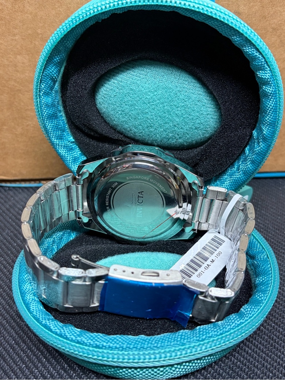 Invicta Pro Diver Meridian 001-GA-M-100 46mm Mens Watch Aqua Dial Bundle - Picture 3 of 5